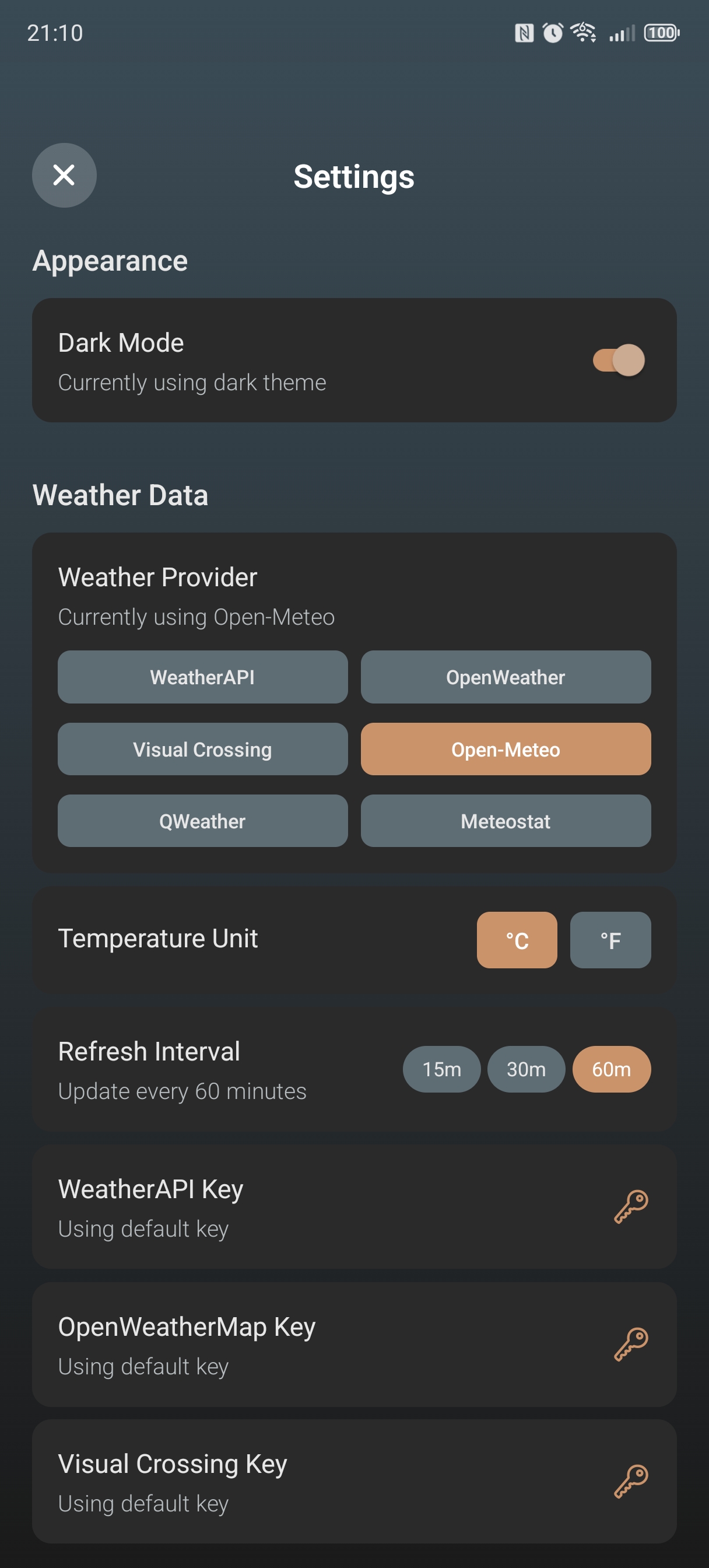 WeatherWell Screenshot 2